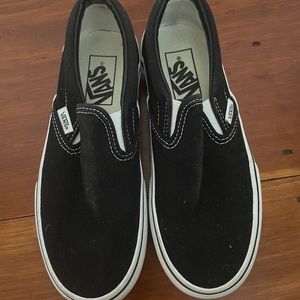 VANS classic slip on platform size 5 BLACK